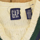 Vintage 1990s Gap Cable Knit V Neck Cricket Sweater Men's Medium