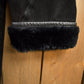 Vintage 1980s Sequence Authentic Black Shearling Fur Jacket