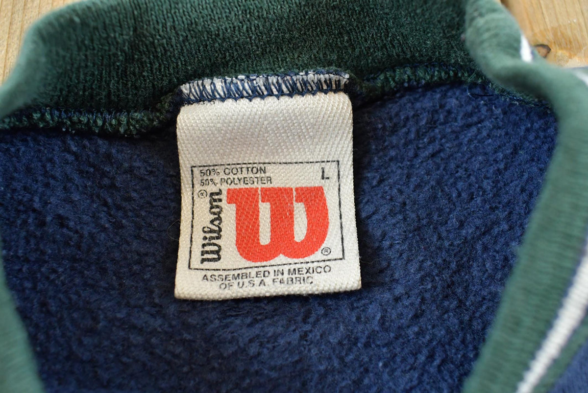 Vintage 1990s Wilson Embroidered Logo Crewneck Sweatshirt Men's L