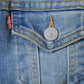 Vintage 1990s Levis Denim Jacket Faux Fur Collar Made In USA