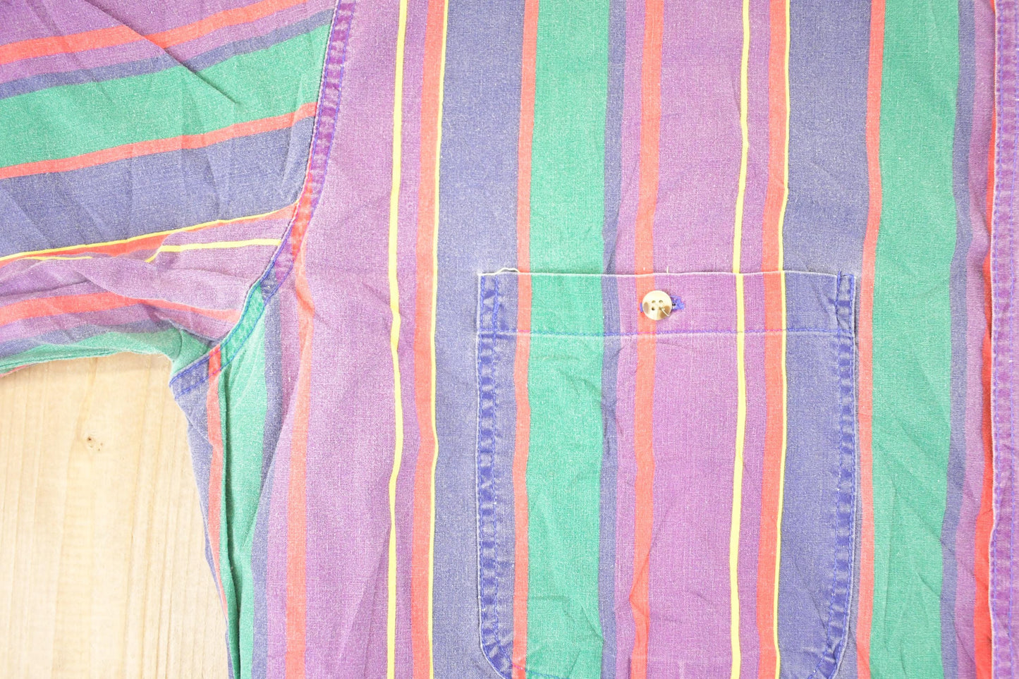 Vintage 1990s Todays News Striped Button Up Shirt Men's XXL