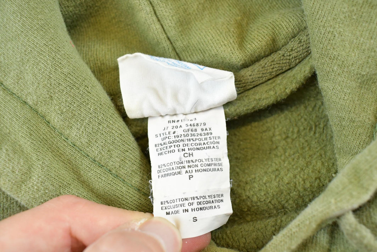 Vintage 2000s Champion Reverse Weave Green Blank Hoodie Sweatshirt Men's S