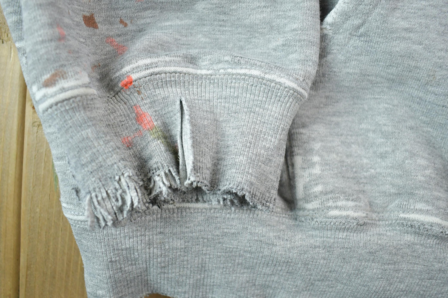 Vintage Y2K Perfectly Distressed Carhartt Heather Grey Hoodie Sweatshirt Men's 2XL Tall