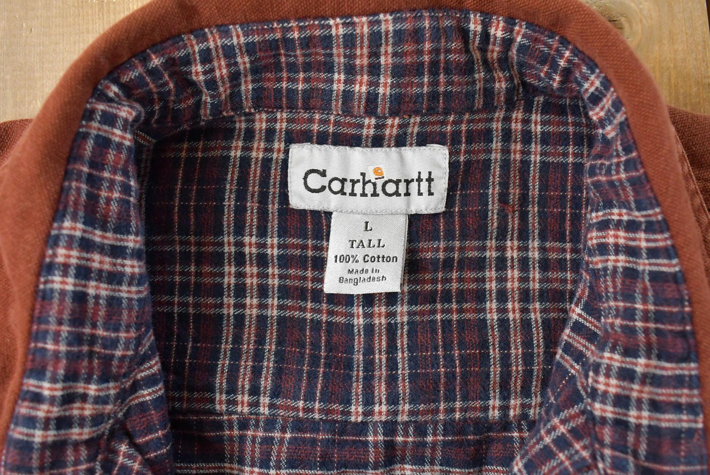 Vintage 1990s Carhartt Heavyweight Lined Workwear Button Up Shirt Men's L Tall