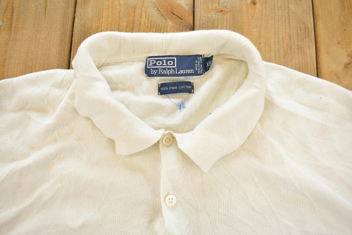 Vintage 1990s Polo By Ralph Lauren Embroidered Long Sleeve Polo Shirt Men's XL
