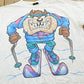 Vintage 1994 Taz Ski Looney Tunes Cartoon Graphic T-Shirt Mens L