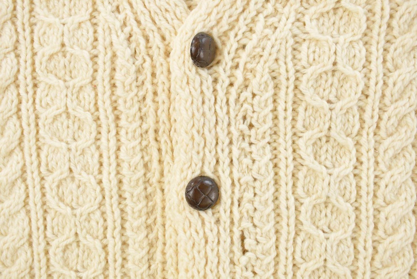 Vintage 1990s 3D Cable Knit Cardigan Sweater Men's Large