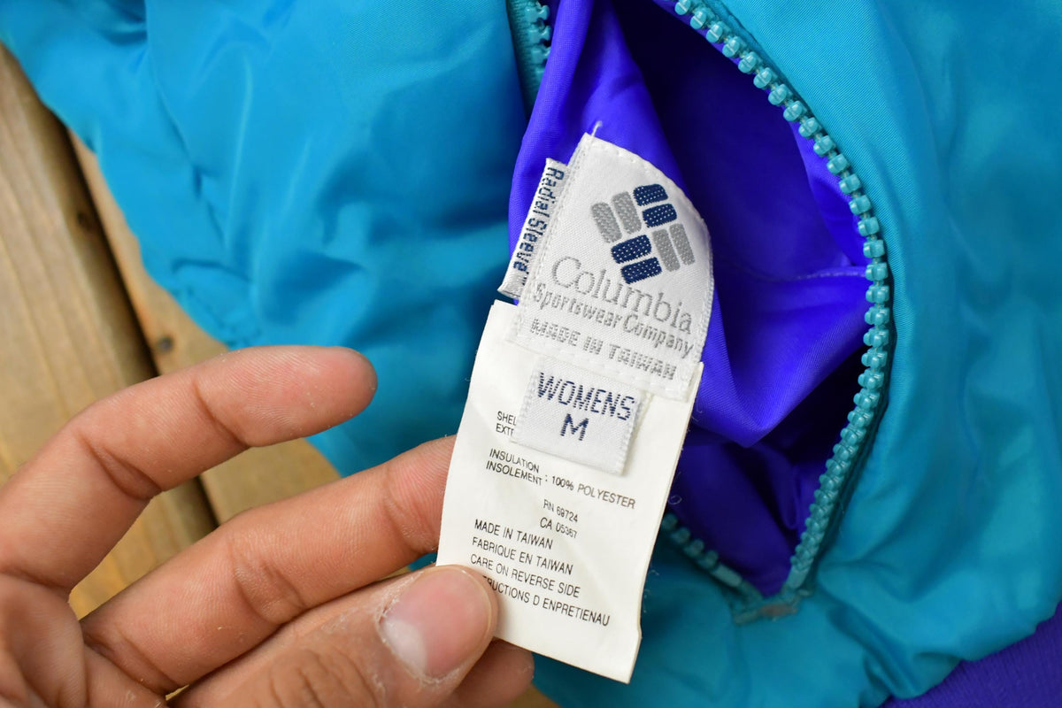 Vintage 1980s Columbia Reversible Full Zip Jacket Women's M