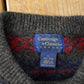 Vintage 1980s Cambridge Classics Abstract Knit Wool Crewneck Sweatshirt Mens Large
