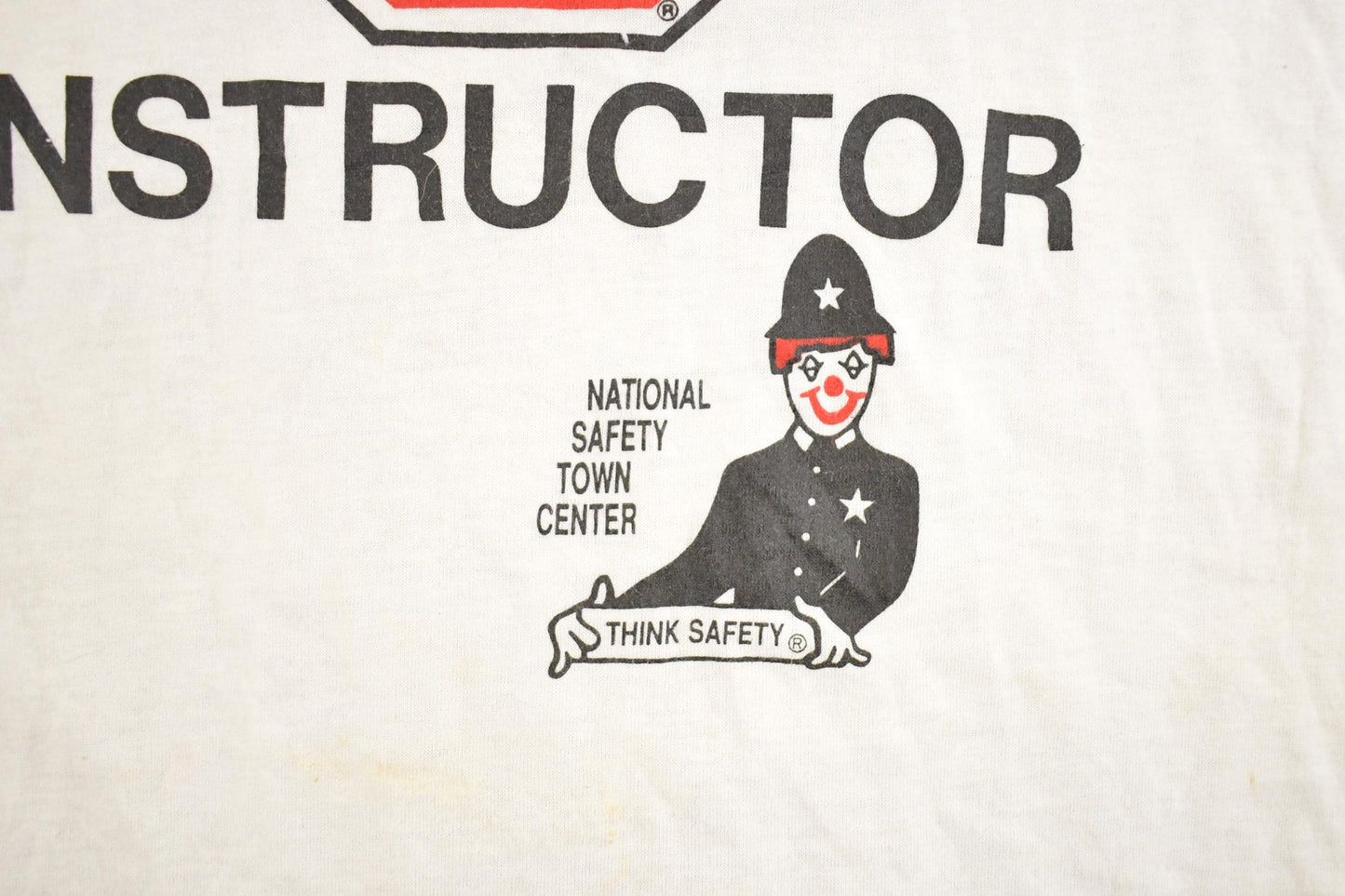 Vintage 1980's Safety Town Instructor Souvenir Ringer T-Shirt Mens L