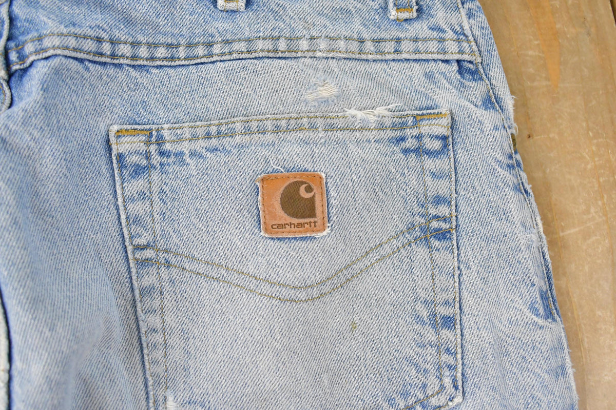 Vintage 1990s Carhartt Distressed Workwear Denim Jeans Men's 36 x 33