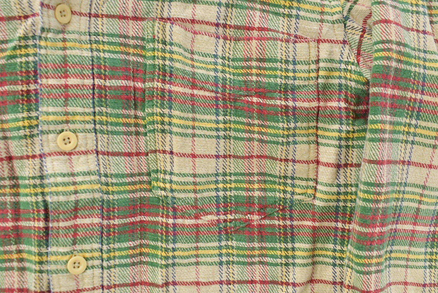 Vintage 1990s J Crew Plaid Flannel Button Up Shirt Men's XS