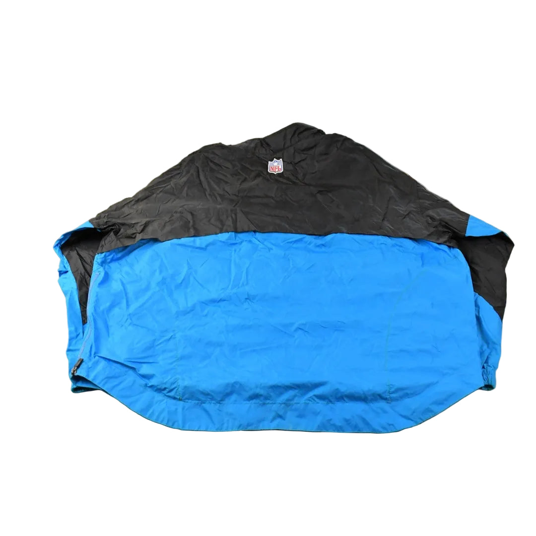 Vintage 2000s Carolina Panthers NFL Nike Middle Swoosh Quarter Zip Pullover Windbreaker Jacket Men's 2XL