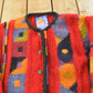 Vintage 1990s Newari Abstract Knit Cardigan Sweater Women's M