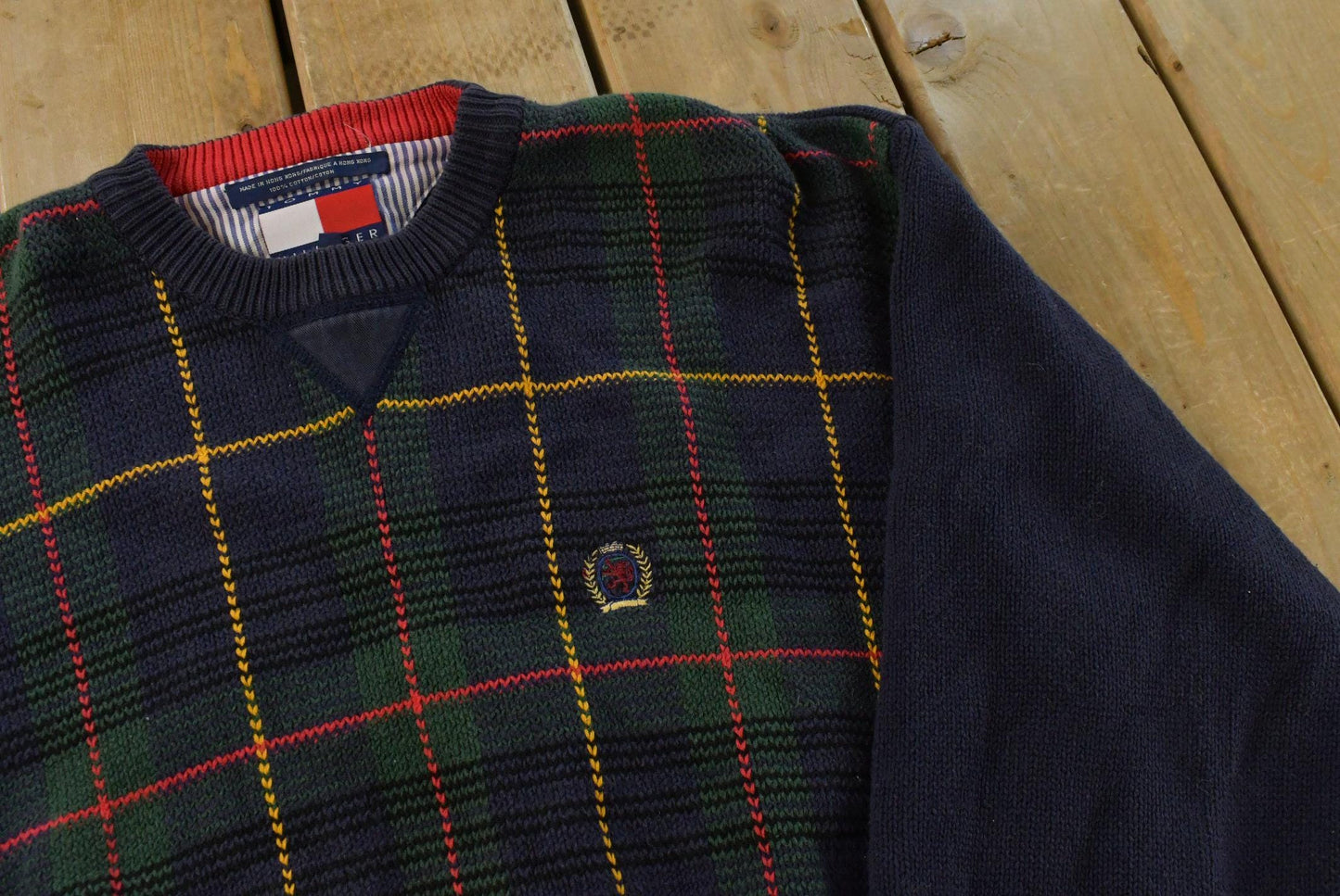 Vintage 1990s Tommy Hilfiger Knit Crewneck Sweater Men's M