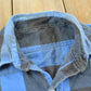 Vintage 1990s Blue Buffalo Check Plaid Flannel Button Up Shirt Men's M