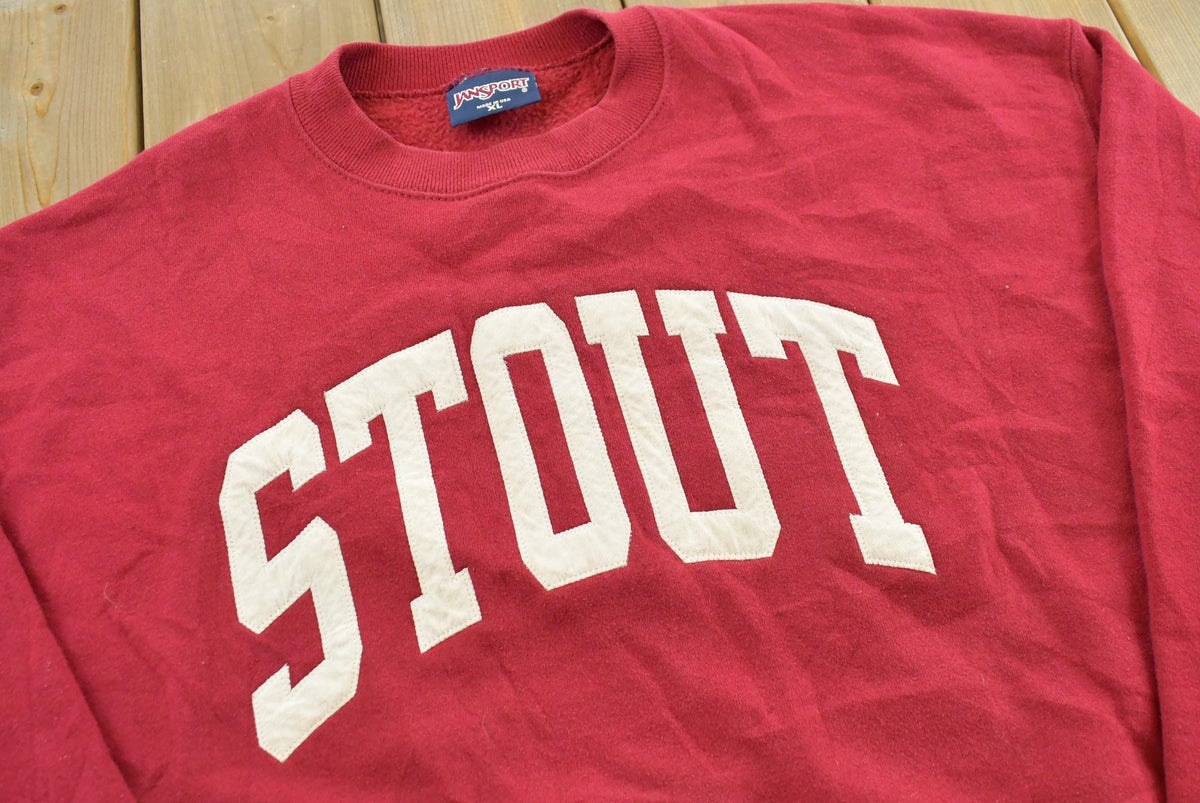 Vintage 1990s Jansport University Of Wisconsin Stout Embroidered Crewneck Sweatshirt Men's XL