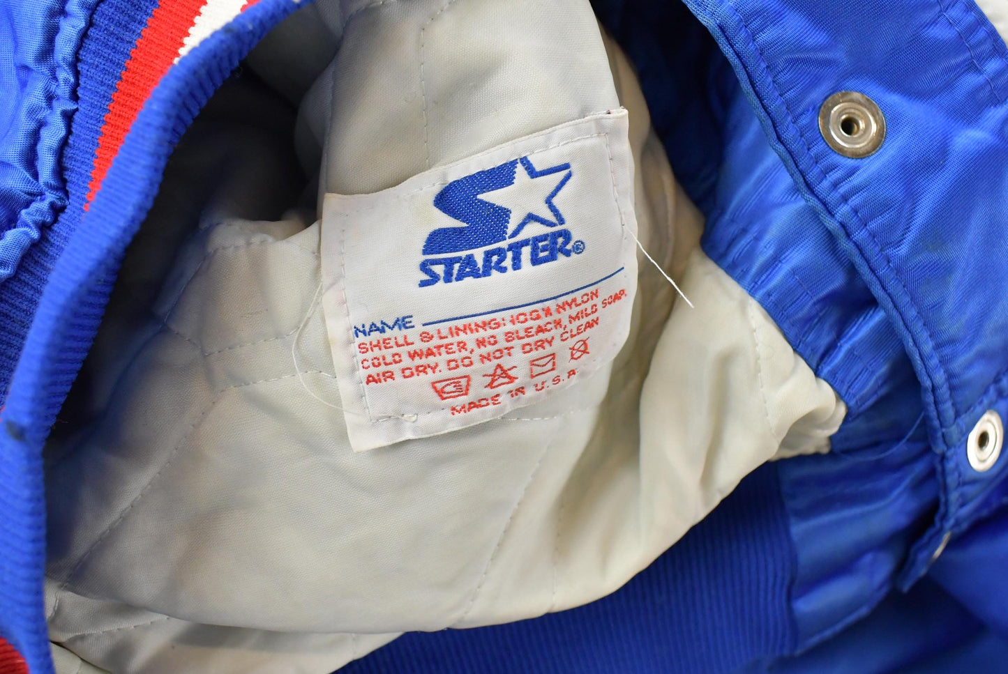 Vintage 1980s New England Patriots NFL Satin Snap Button Bomber Jacket Men's Medium