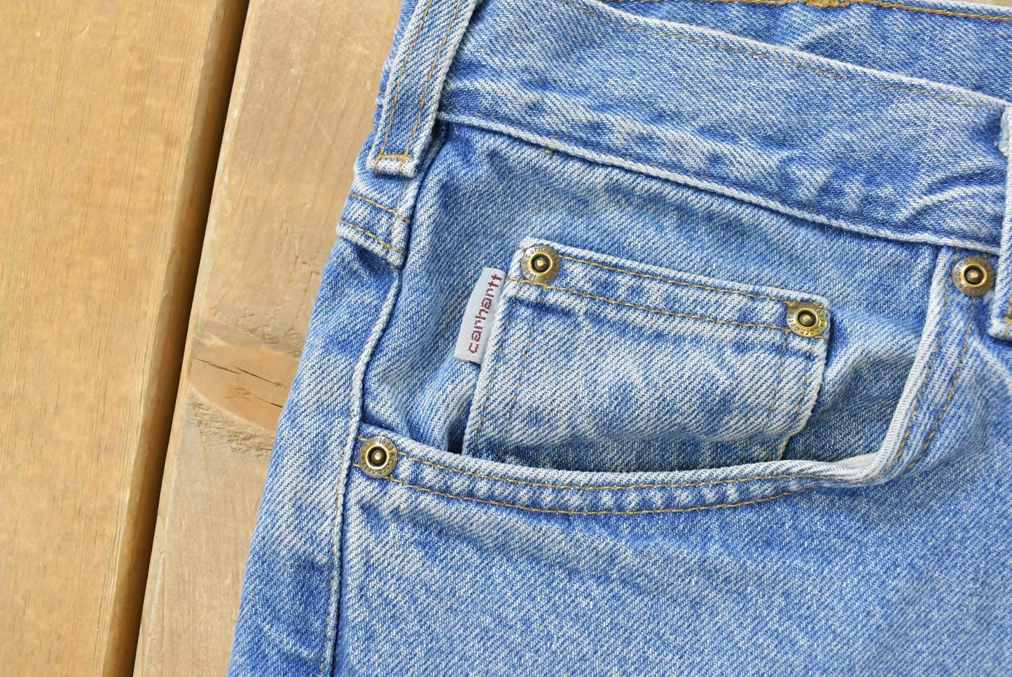 Vintage 2000s Carhartt Relaxed Fit Distressed Workwear Denim Jeans Men's 37 x 29