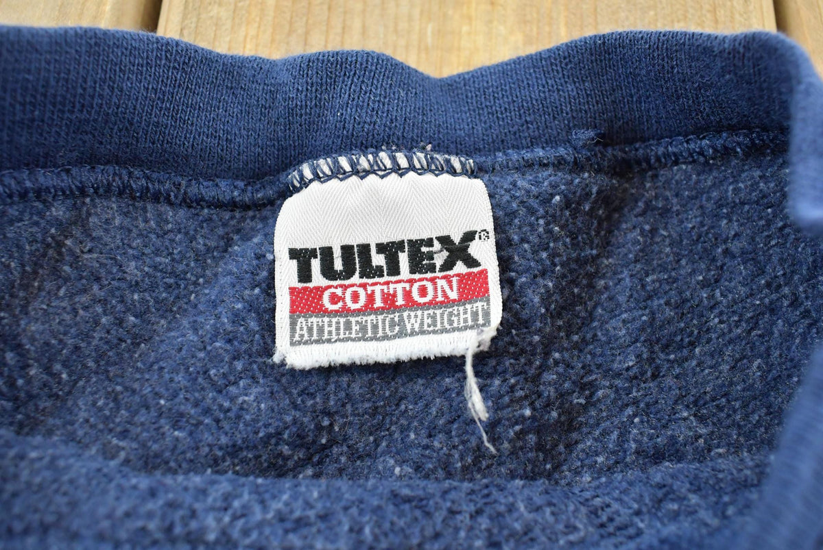 Vintage 1990s Tultex Blank Blue Crewneck Sweatshirt Men's XL
