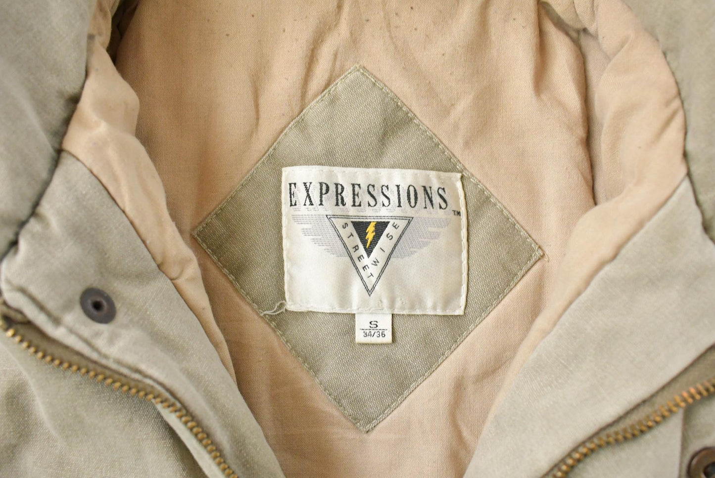 Vintage 1990's Expressions Military Flyers Bomber Jacket Men's S