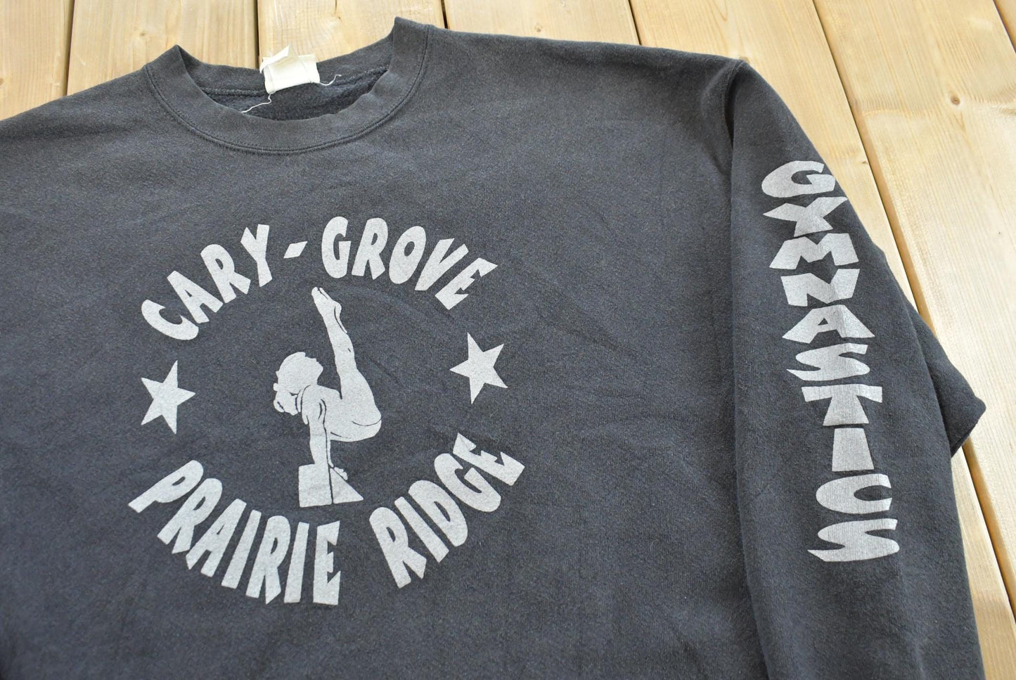 Vintage 1990s Cary-Grove Prairie Ridge Gymnastics Crewneck Sweatshirt Men's L