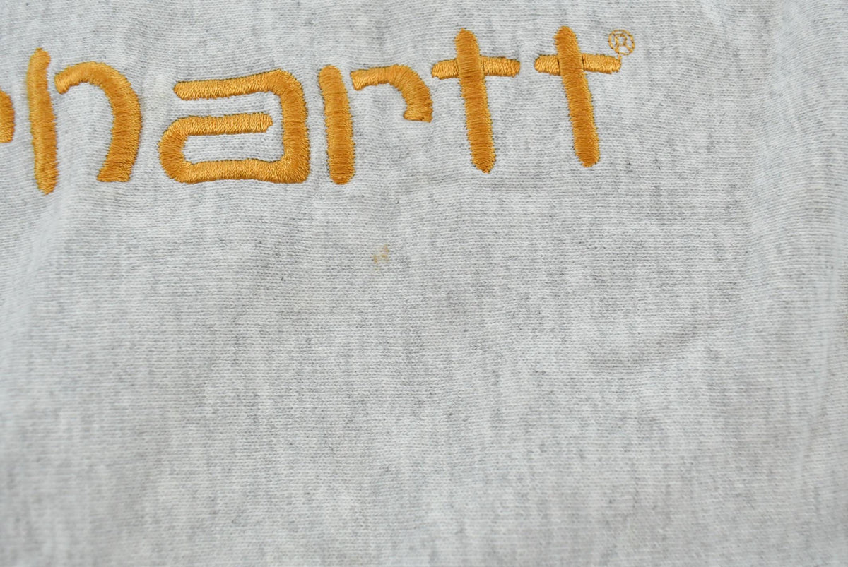 Vintage 1990s Carhartt Rugged Outdoor Wear Reverse Weave Style Embroidered Spellout Crewneck Sweatshirt Men's L