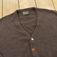 Vintage 1980s JC Penney Acrylic Knit Brown Cardigan Men's M
