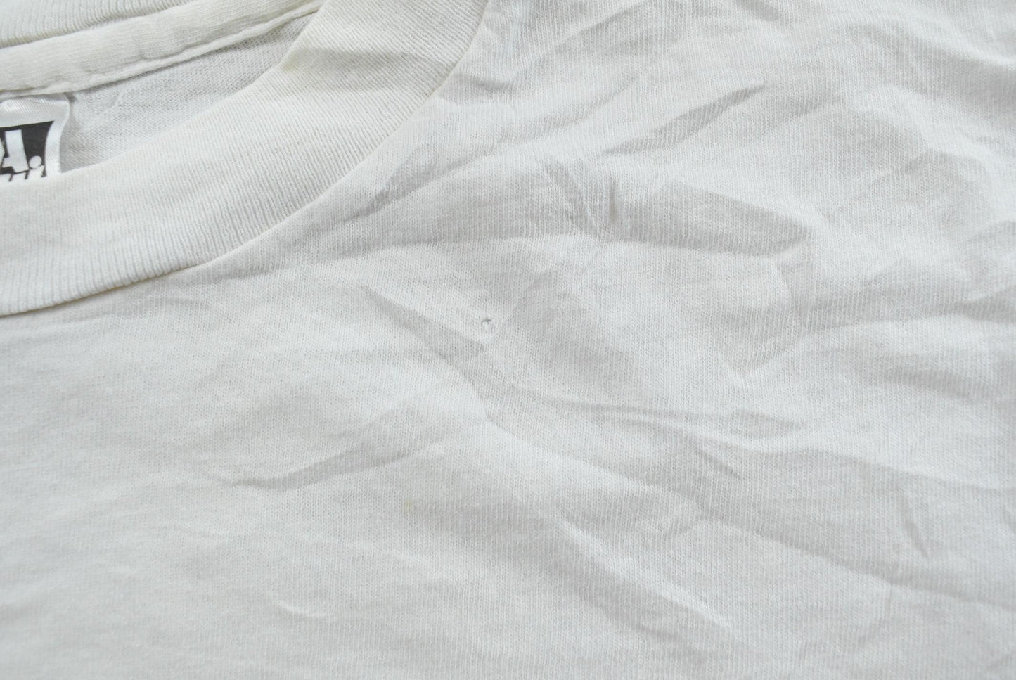 Vintage 1990s LA Sports Wear Blank White American Flag Sleeves T-Shirt Men's L