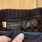 Vintage 1990s Crossings Striped Knitted Henley Sweater Men's L