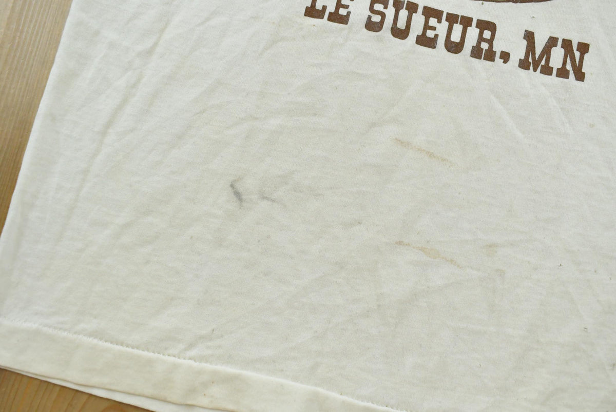 Vintage 1990 Distressed The Great Log Jam Le Sueur Minnesota Souvenir T-Shirt Men's S
