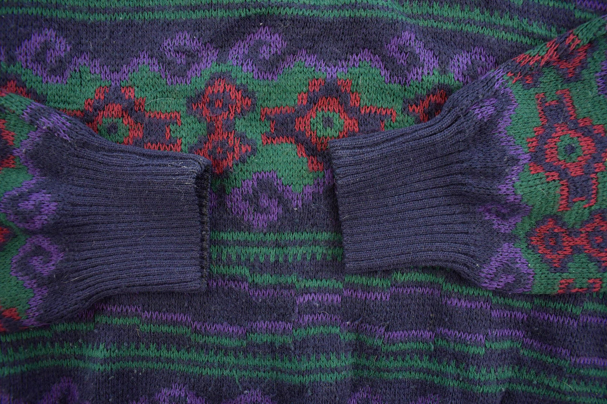 Vintage 1990s Maglificio Aztec Knit Pullover Sweater Men's L