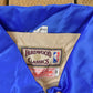Vintage Y2K DEADSTOCK Philadelphia 76ers NBA Hardwood Classics Basketball Snap On Button Satin Jacket Mens 52