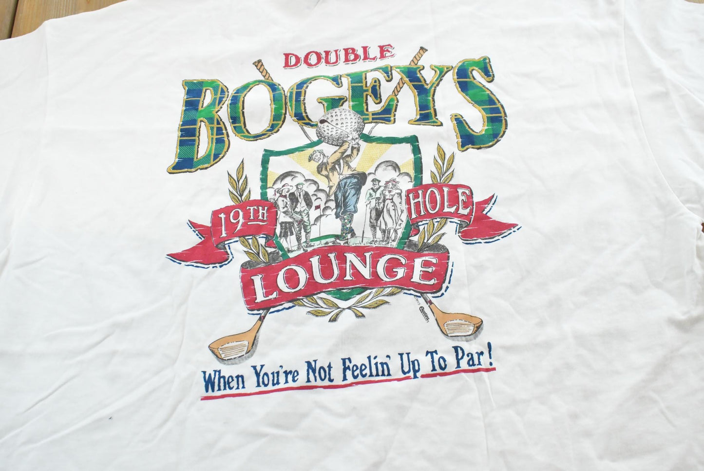 Vintage 1993 Double Bogey's 19th Hole Lounge Marthas's Vineyard Bar T-Shirt Men's 2XL