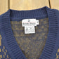 Vintage 1980s Neiman Marcus Merino Wool Knit V-Neck Sweater Men's S