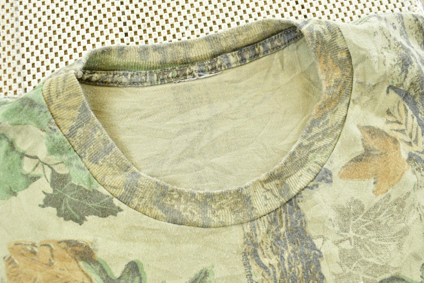 Vintage 1990s RealTree Camo Long Sleeve T-Shirt Men's 3XL / 90s Hunting Outdoors / Pocket Tee / Streetwear