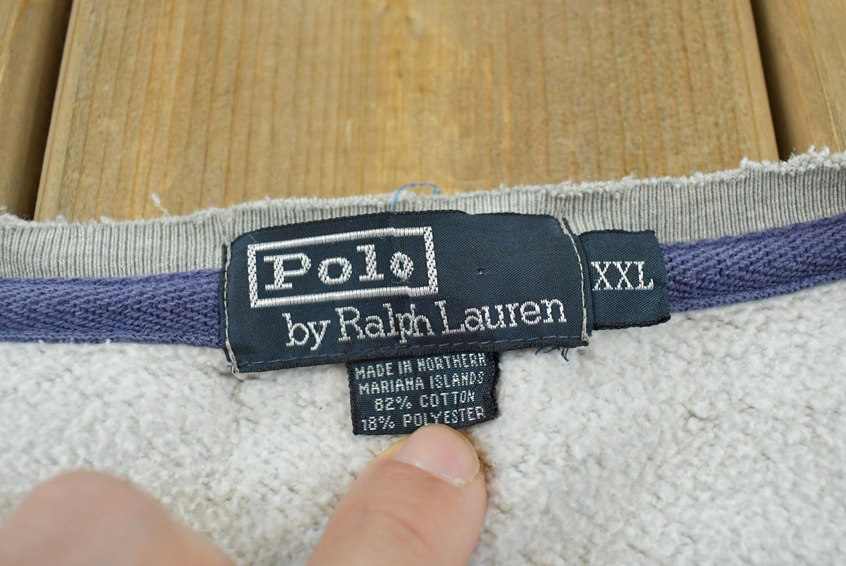 Vintage 1990s Polo By Ralph Lauren Small Pony Logo Crewneck Sweatshirt Men's 2XL
