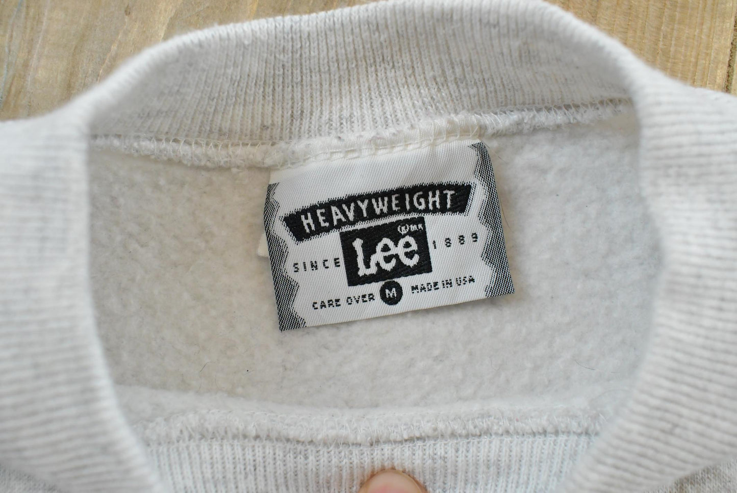 Vintage 1990s Lee Heavyweight Blank Grey Crewneck Sweatshirt Men's M