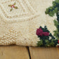 Vintage 1990s LL Bean Floral Pattern Embroidered Cable Knit Wool Sweater Men's XL