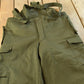 Vintage 1990s Military Olive Green Insulated Bib Cargo Overalls Men's 40 x 28.5