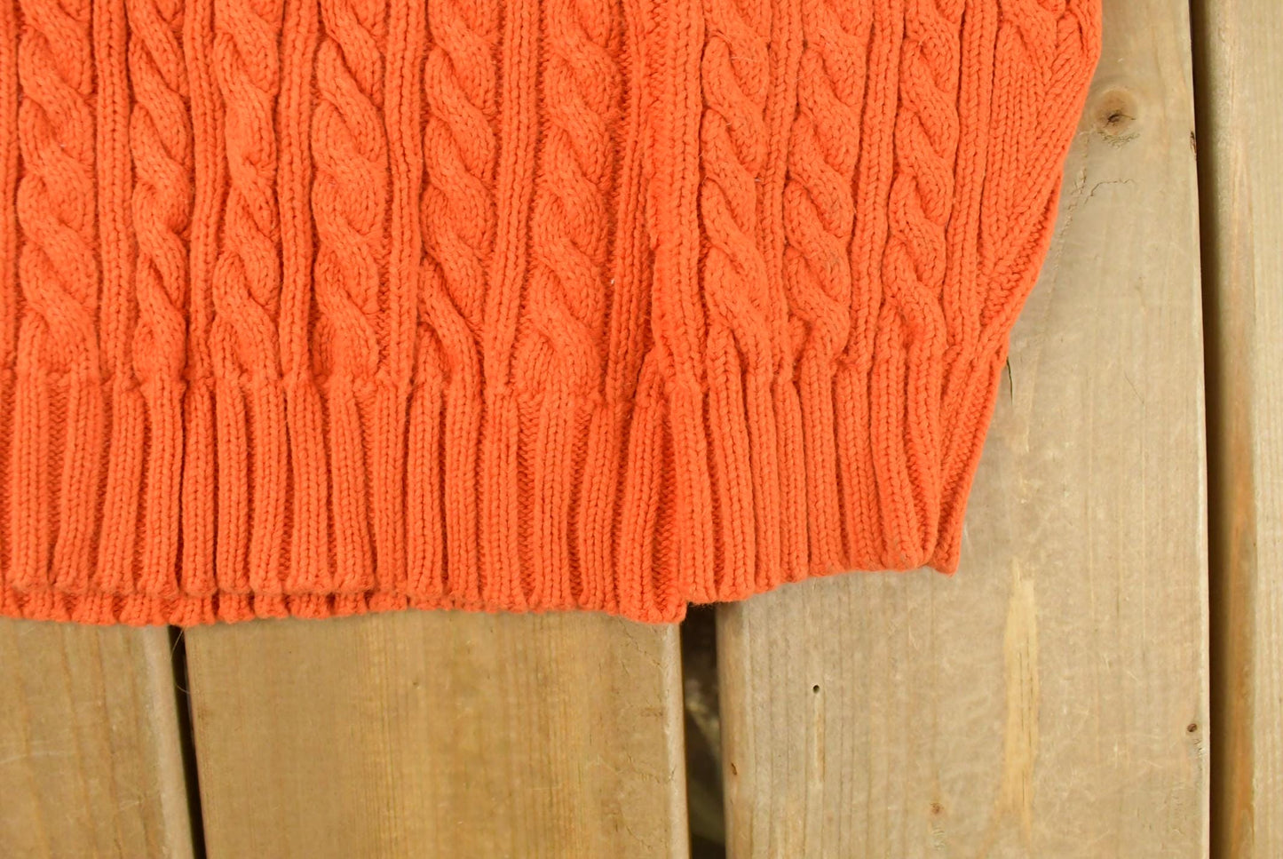 Vintage 1990s Lauren Ralph Lauren Cable Knit Pattern Crewneck Sweater Women's S
