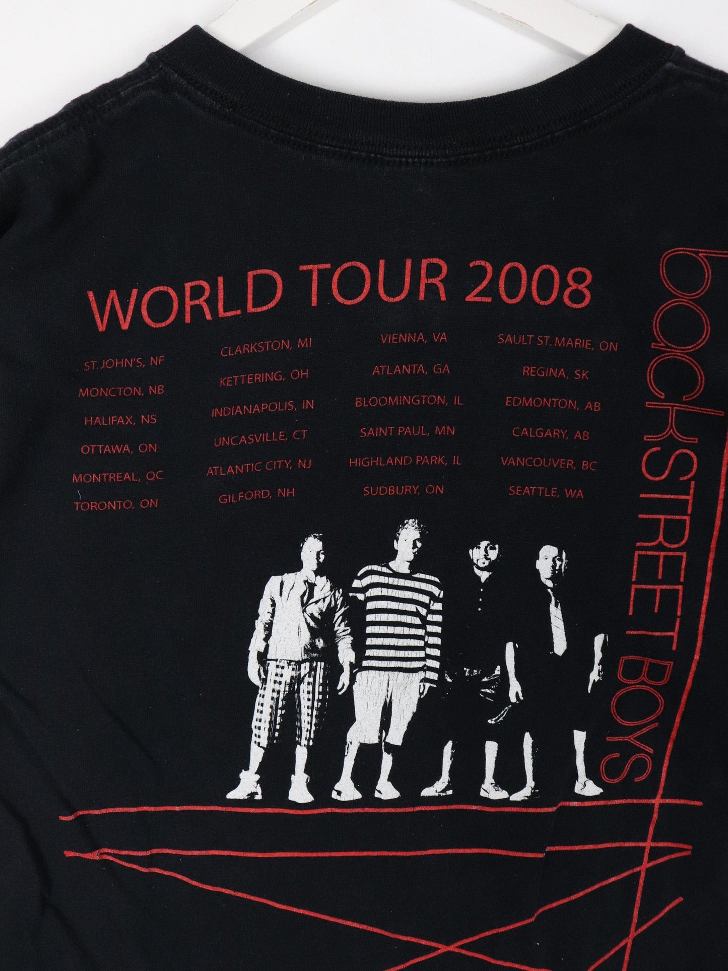 Backstreet Boys T Shirt Mens Medium Black 2008 Tour Concert