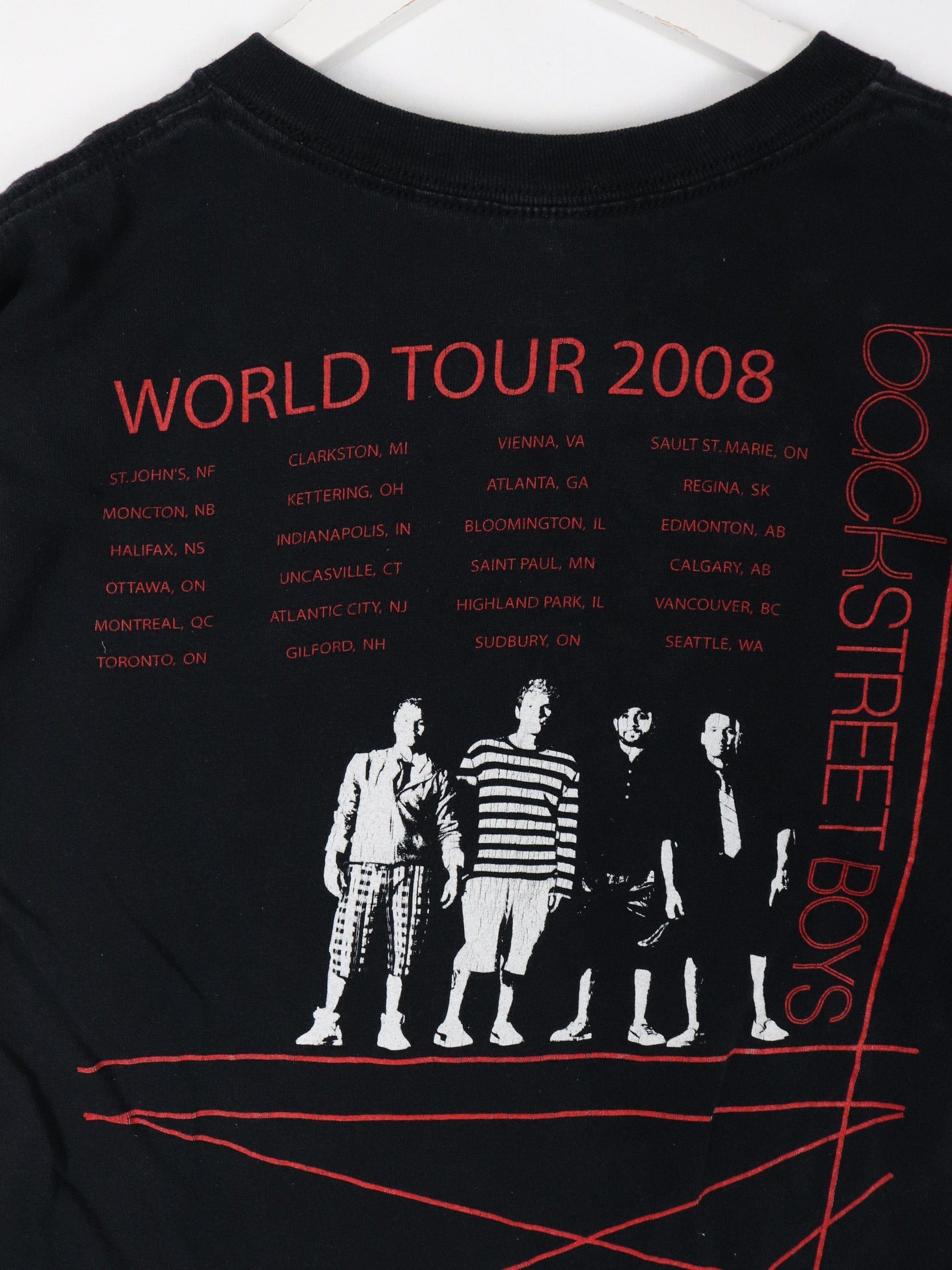 Backstreet Boys T Shirt Mens Medium Black 2008 Tour Concert