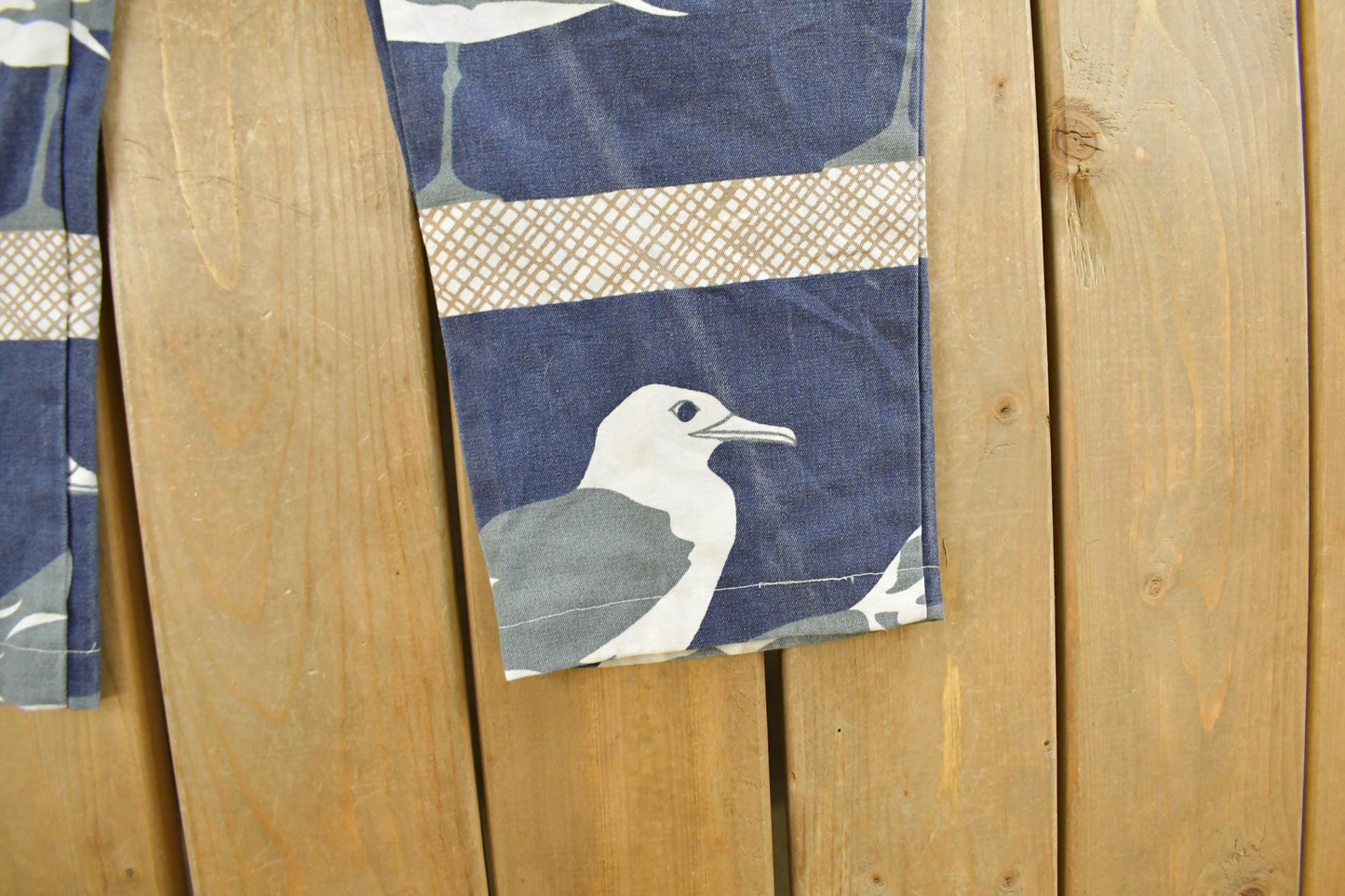 Vintage 1980s Michigan Rag Co Seagull Bird All Over Print Pants Men's Large