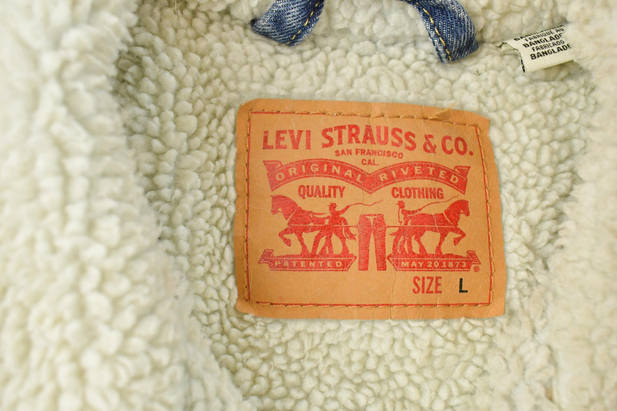 Vintage 2000s Levi's Sherpa Lined Denim Jean Jacket Men's Large