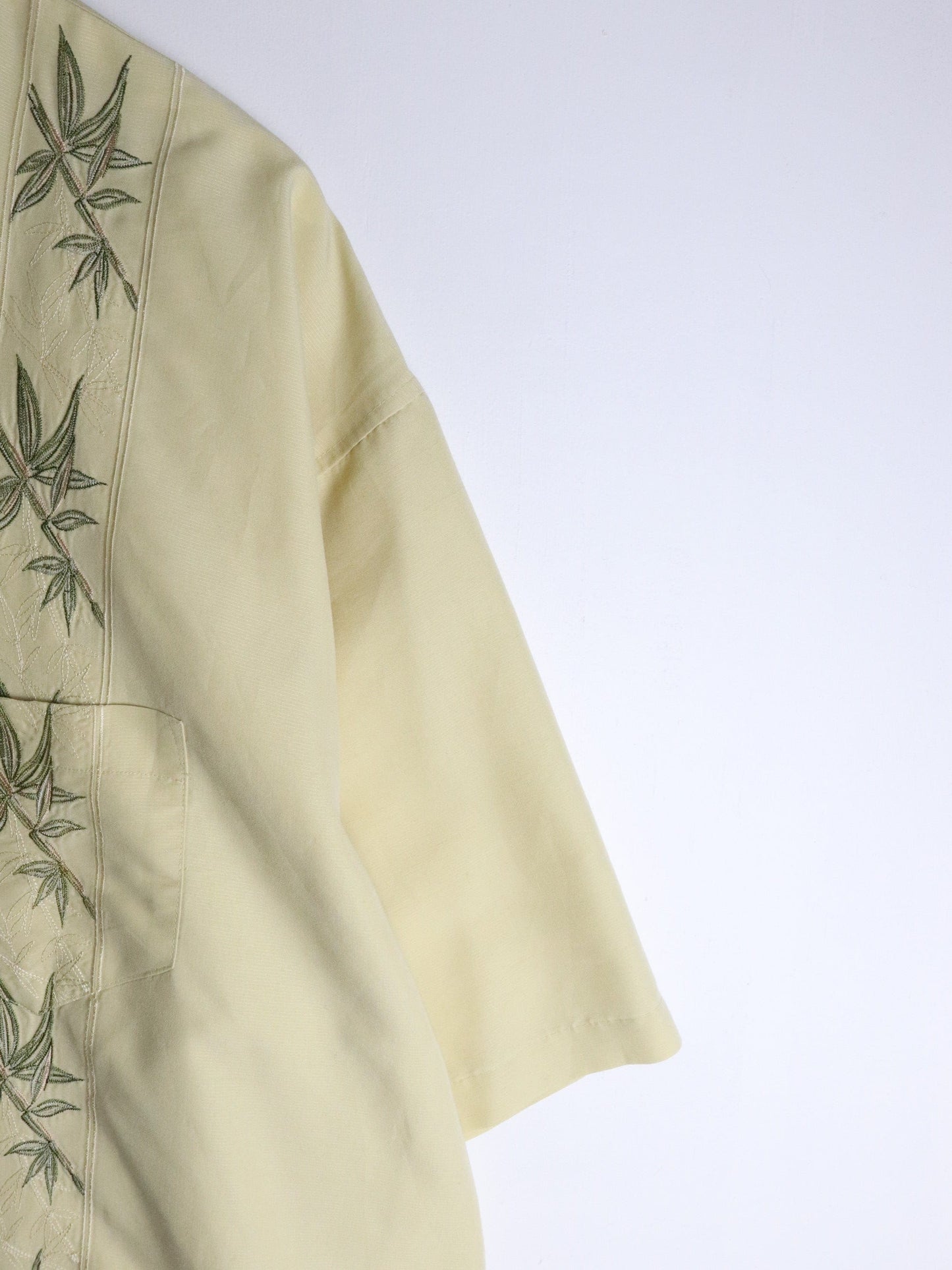 Bamboo Cay Shirt Mens XL Yellow Hawaiian from propervintagecanada