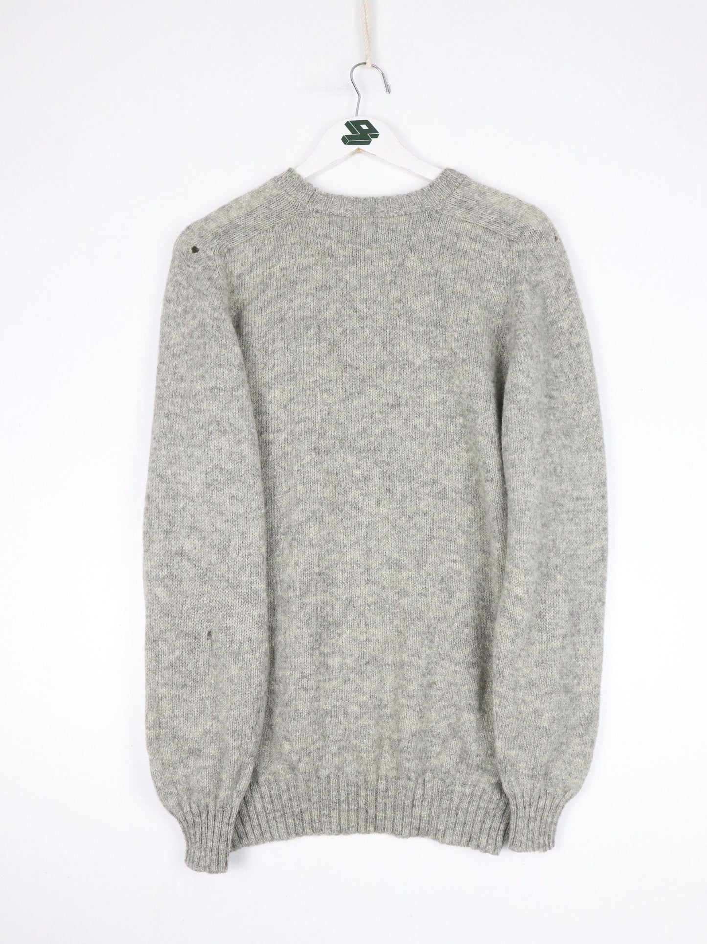 Barrie Burberry's Sweater Mens Medium Grey Wool Knit