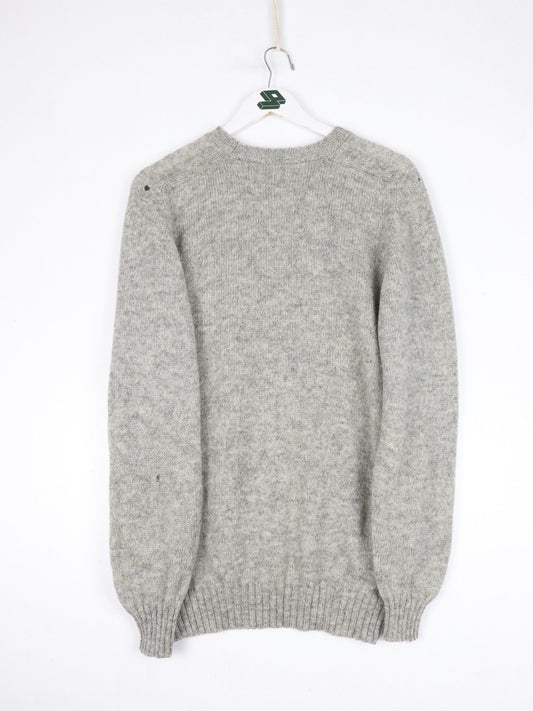 Barrie Burberry's Sweater Mens Medium Grey Wool Knit