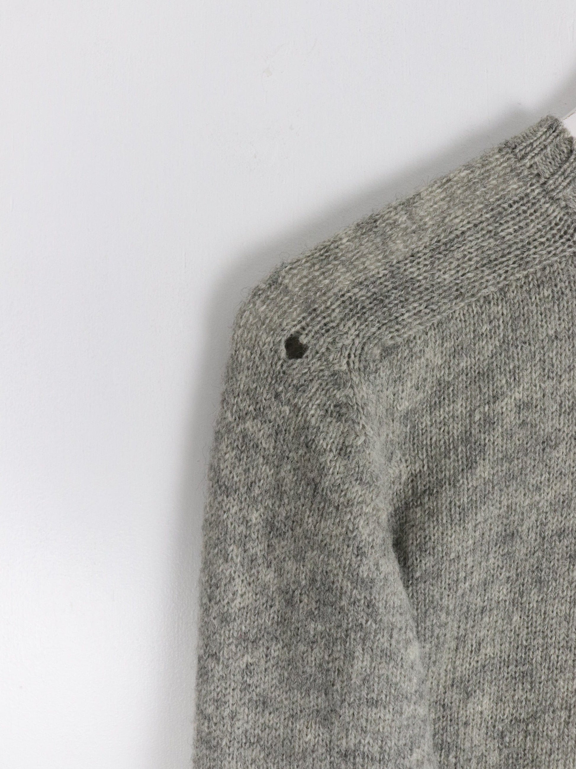 Barrie Burberry's Sweater Mens Medium Grey Wool Knit