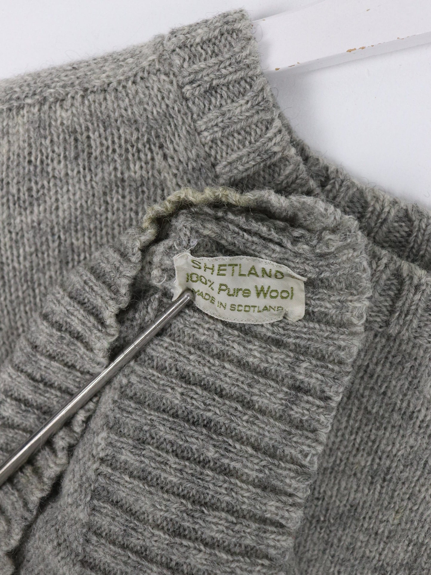 Barrie Burberry's Sweater Mens Medium Grey Wool Knit